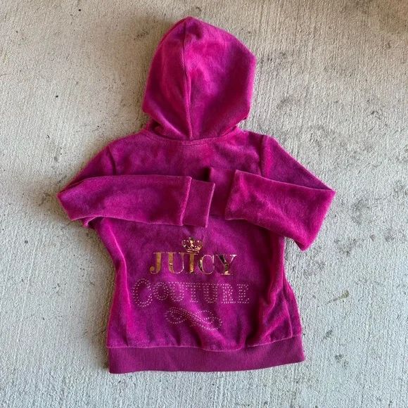 Juicy Couture Kids Fuchsia Hoodie - Picture 3 of 4